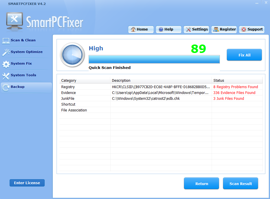 Screenshot of SmartPcFixer 4.2